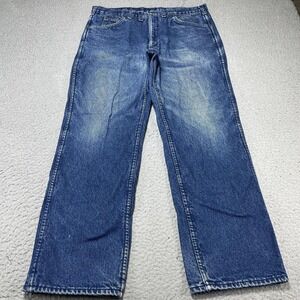OshKosh B'gosh Jeans Mens 36x30 Blue Relaxed Straight Flannel Lined Denim Work
